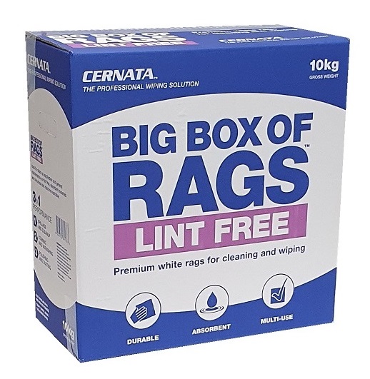 LINT FREE - Non Linting white rags for cleaning and wiping